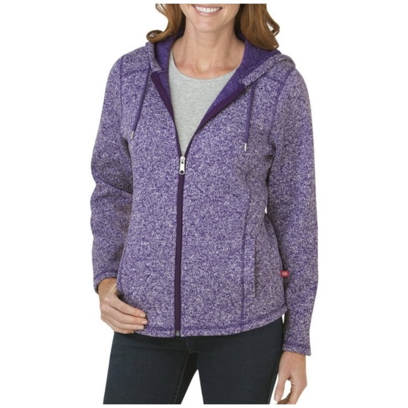 Dickies Petunia Knit Zip Front Hoodie - Picture 1 of 11